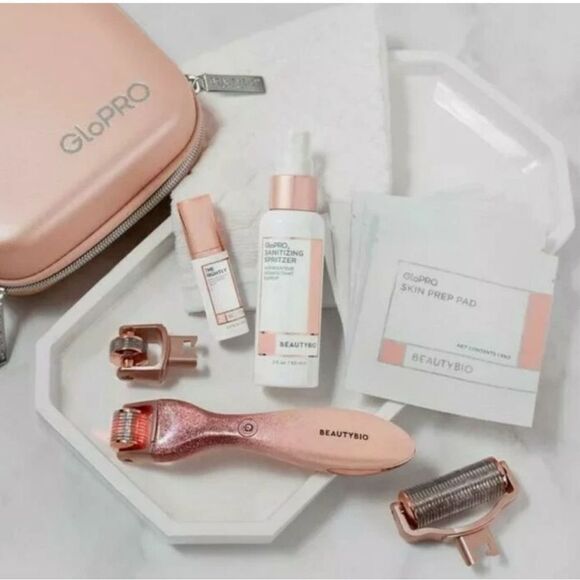 39 NWT 329.00 GLO PRO MICRO NEEDLING SET PINK - Picture 1 of 12